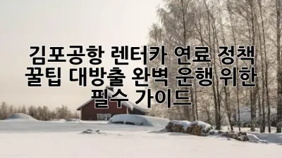김포공항 렌터카, 연료 정책 꿀팁 대방출!⛽️ 완벽 운행 위한 필수 가이드